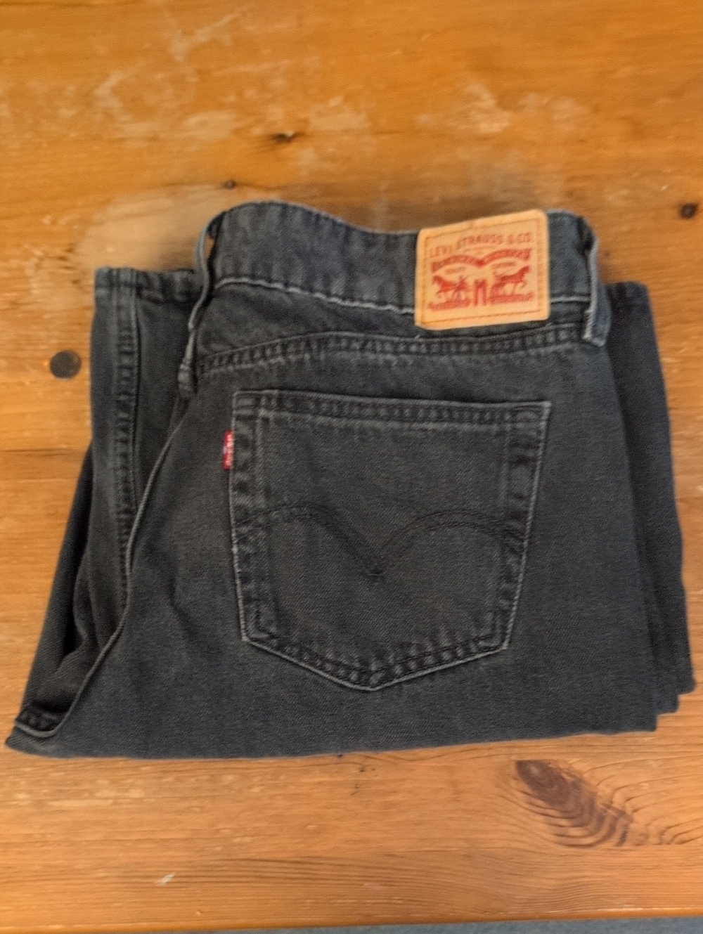 Levi's "Superlow" Dark Gray Wide-Leg Jeans